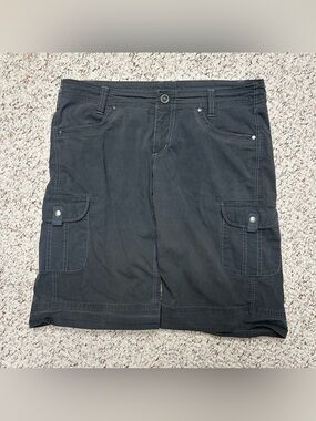 Kuhl Women Shorts Splash Cargo  Hiking Trail Outdoor Snap Pockets Gray Sz 12
